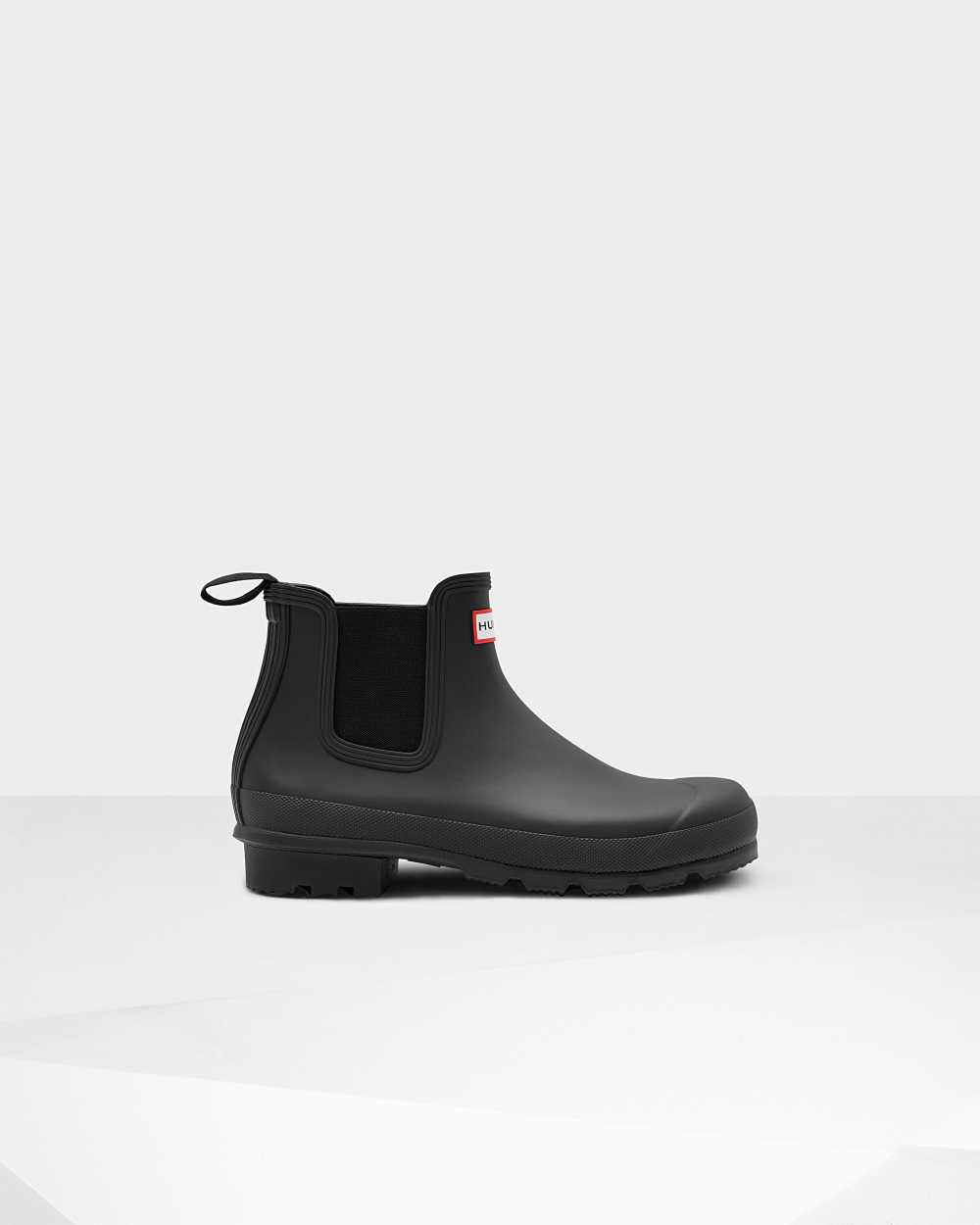 Mens Hunter Original Chelsea Boots Black | KJTUGN-805